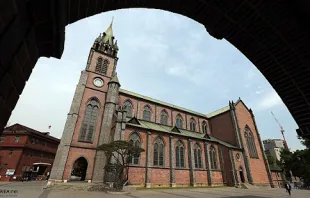 Celebrants gathered at the Myeongdong Cathedral in Seoul, South Korea, as part of the launch event for World Youth Day 2027. Credit: Korean Culture and Information Service via Wikimedia Commons