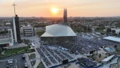 An estimated 12,000 people celebrate the closing Mass of the second annual Marian Days at Christ Cathedral in the Dicoese of Orange on July 15, 2023.