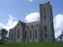 Cathedral of Christ the King in Reykjavik, Iceland.