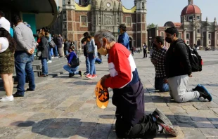 Faithful pray at the Basilica of Our Lady of Guadalupe in Mexico City. Credit: Shutterstock