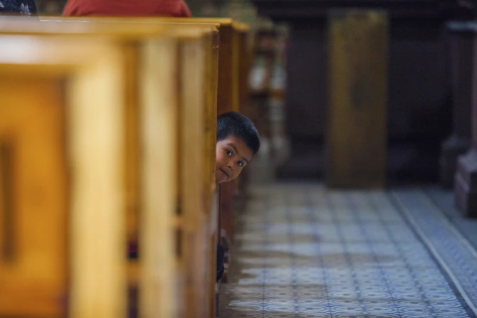 child at church