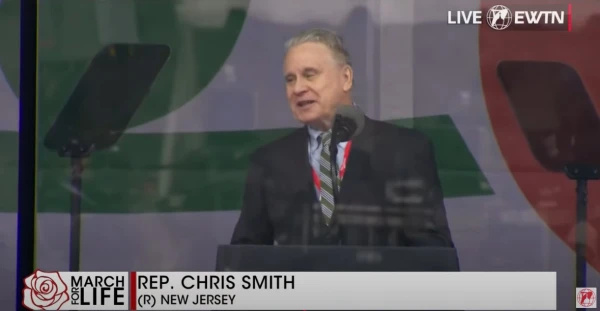 Republikanski veleposlanik Chris Smith iz New Jerseyja govori u ožujku 2025. za život 24. siječnja 2025. u Nacionalnom centru u Washingtonu, DC Credit: EWTN/Screenshot