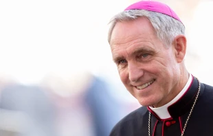 Archbishop Georg Gänswein in St. Peter’s Square on Sept. 25, 2019. Daniel Ibáñez/CNA.