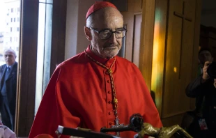 Cardinal Michael Czerny, prefect of the Dicastery for Promoting Integral Human Development, takes possession of his titular church of San Michele Arcangelo in Rome, Jan. 19, 2020. Pablo Esparza/CNA