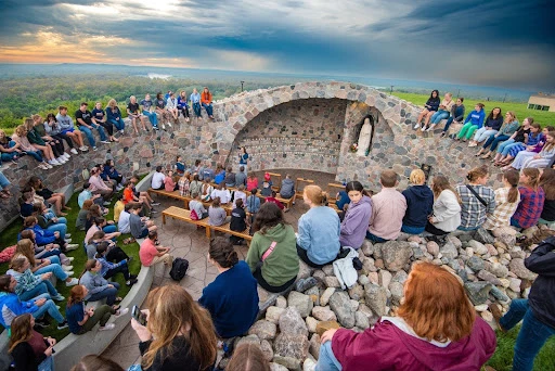 University of Mary students gather to celebrate the Blessed Mother’s birthday at the school’s grotto.?w=200&h=150