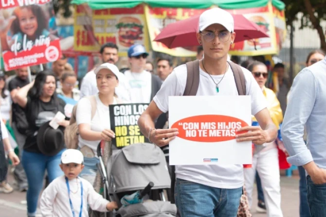 Protest march in Colombia