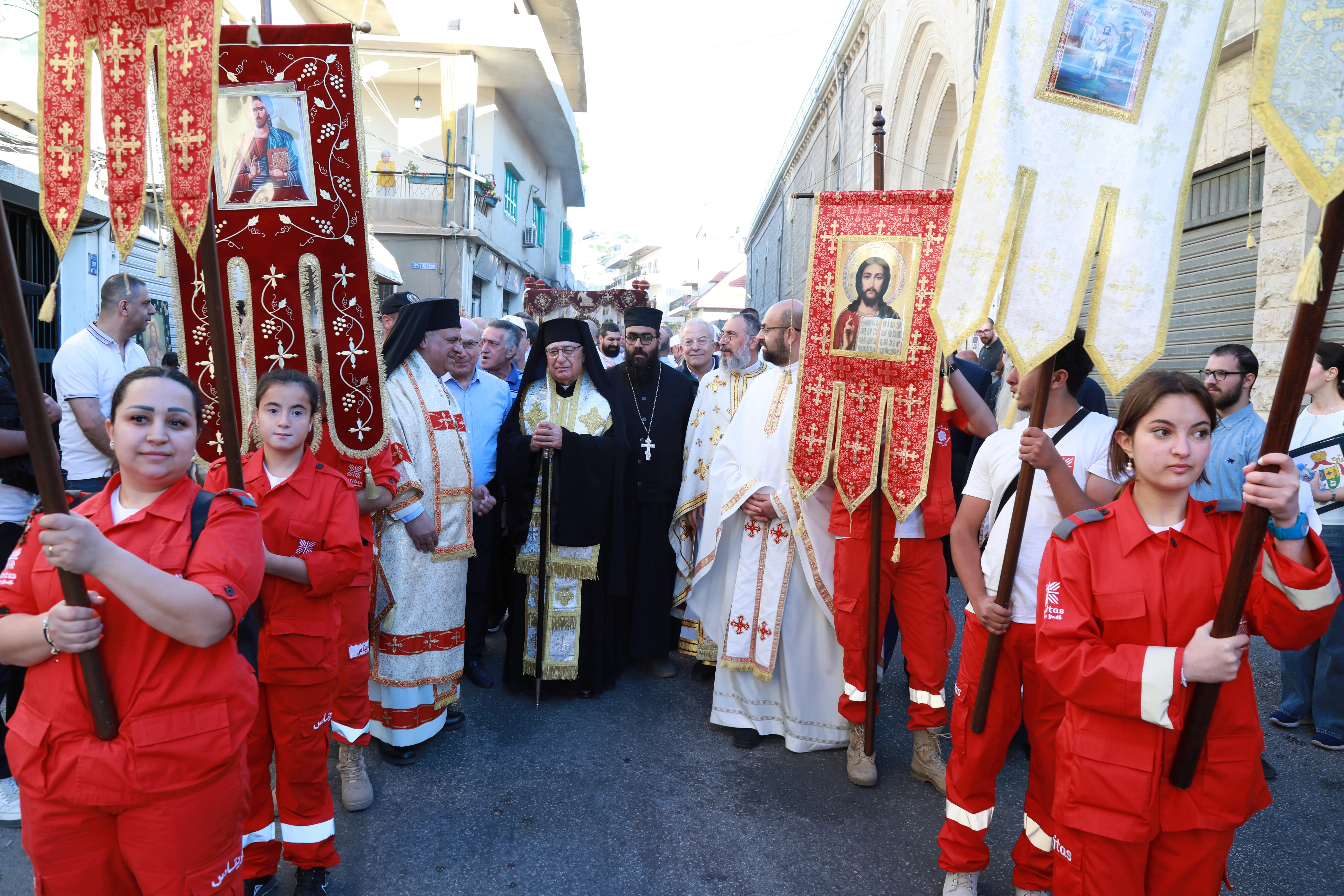 The procession in Zahle, Lebanon, for the feast of Corpus Christi, May 30, 2024.?w=200&h=150