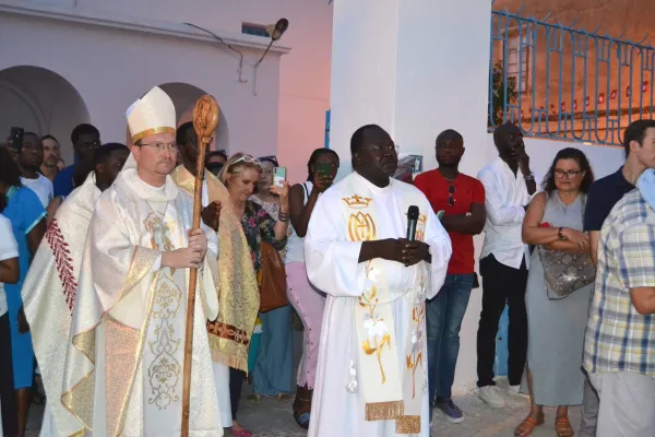 The procession of “Our Lady of Trapani” in La Goulette, Tunis, Tunisia, on Aug. 15, 2024. Credit: Sts. Augustine and Fidelis Parish in La Goulette, Tunis