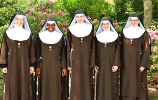 The newly elected Abbess and Council of Our Lady of the Angels Monastery in Hanceville, Ala., July 2021. Credit: Poor Clares of Perpetual Adoration. 