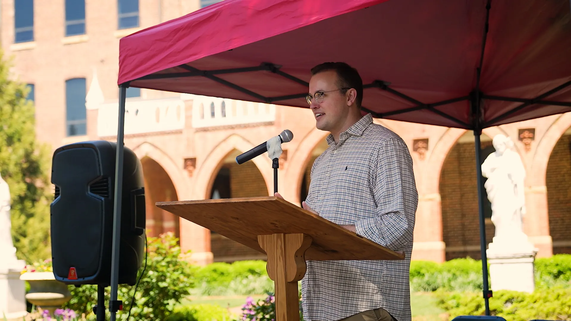 Students, faculty, monks, and staff at Belmont Abbey College took part in their first “Cover to Cover” Bible Marathon Reading Event from April 8–12, 2024..?w=200&h=150