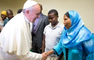 Pope Francis visits Rome’s Astalli Center on Sept. 10, 2013. Vatican Media.