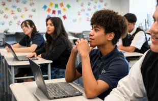 Cristo Rey students focus on their studies, preparing for success in both college and career. Credit: Cristo Rey Network