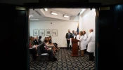 Doctors announce the Women’s Health Declaration at a press conference on Oct. 22, 2024, in Washington, D.C.