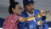 Nicaraguan Vice President Rosario Murillo (left) and her husband, Nicaraguan President Daniel Ortega