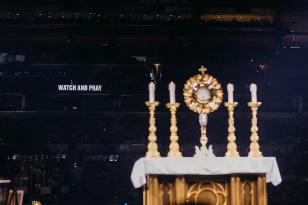 The Blessed Sacrament at the National Eucharistic Congress in Indianapolis, July 18, 2024. Credit: Meagan Martin in partnership with the National Eucharistic Congress