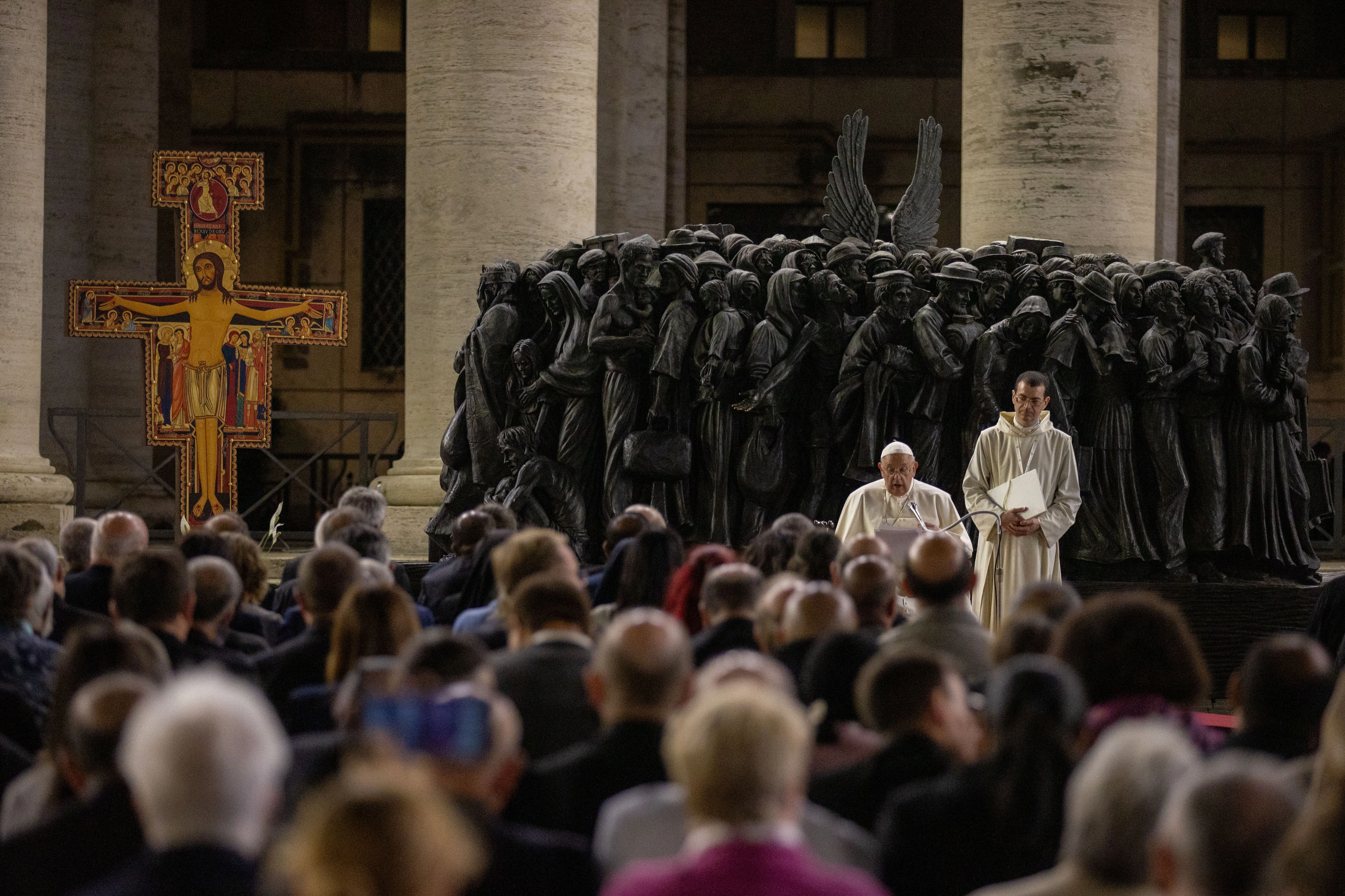 PHOTOS: Pope Francis leads prayer for migrants during Synod on Synodality