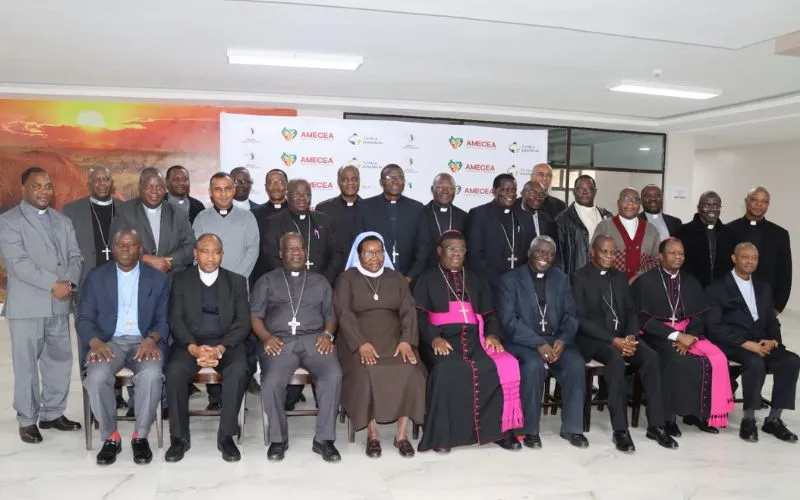 Members of the Association of Member Episcopal Conferences in Eastern Africa (AMECEA) during a July 4, 2024, press conference.