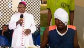 Bishop Mark Maigida Nzukwein of Nigeria's Wukari Diocese and one of the church stewards who lost an eye.