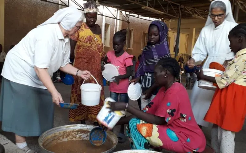 Sisters from the Salesian Sisters in Sudan serve the poor and needy in the midst of a brutal war in Sudan. The sisters commiunity, Dar Mariam, has been a refuge for hundreds, though has damaged by gunfire and bombs. May 2024.