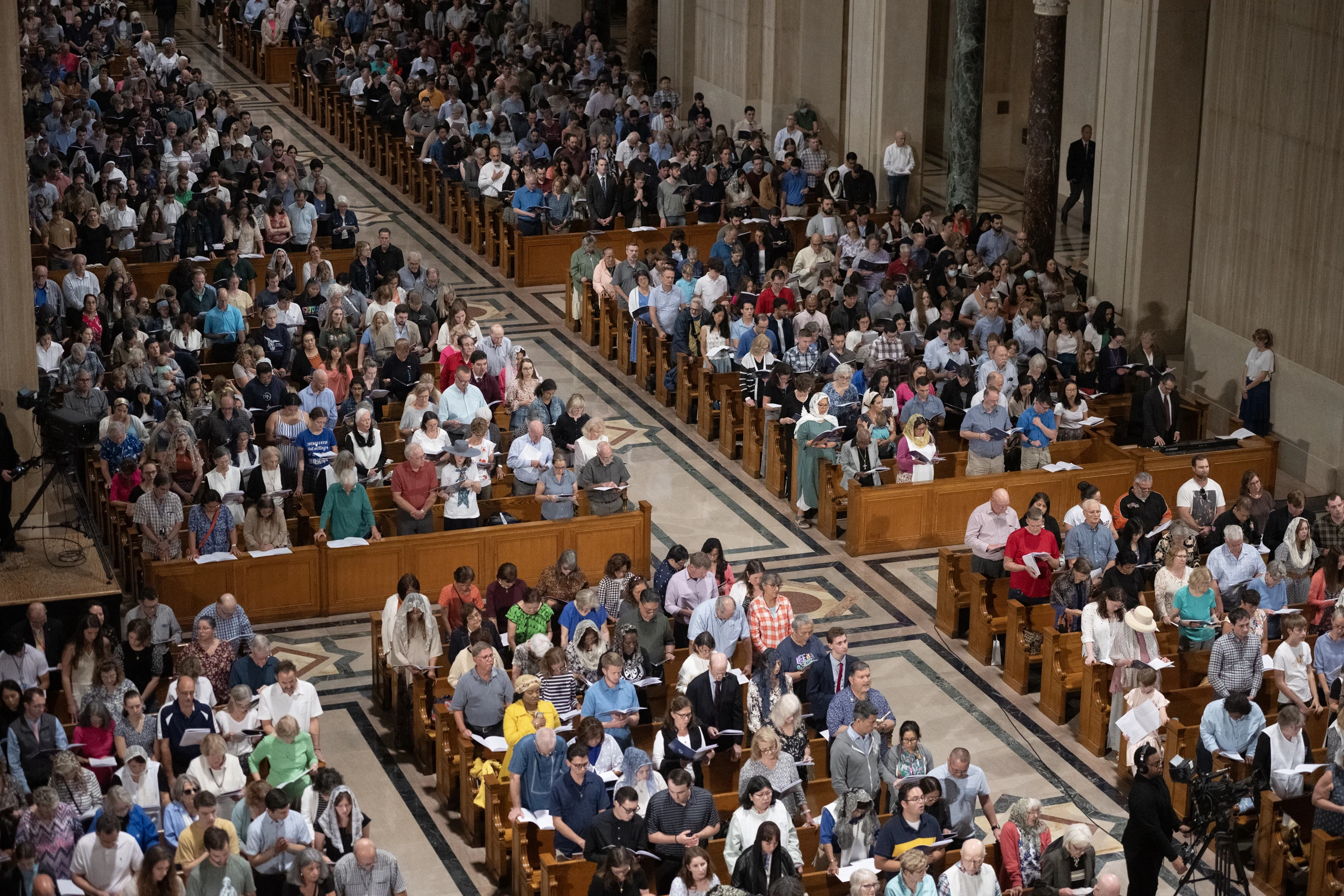 Catholics gather for the second annual Dominican Rosary Pilgrimage at the Basilica of the National Shrine of the Immaculate Conception in Washington, D.C., on Sept. 28, 2024.?w=200&h=150