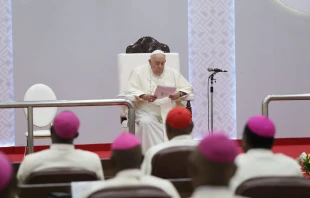 Pope Francis met the Catholic bishops of the Democratic Republic of Congo on his final day in Kinshasa on Feb. 3, 2023 Vatican Media