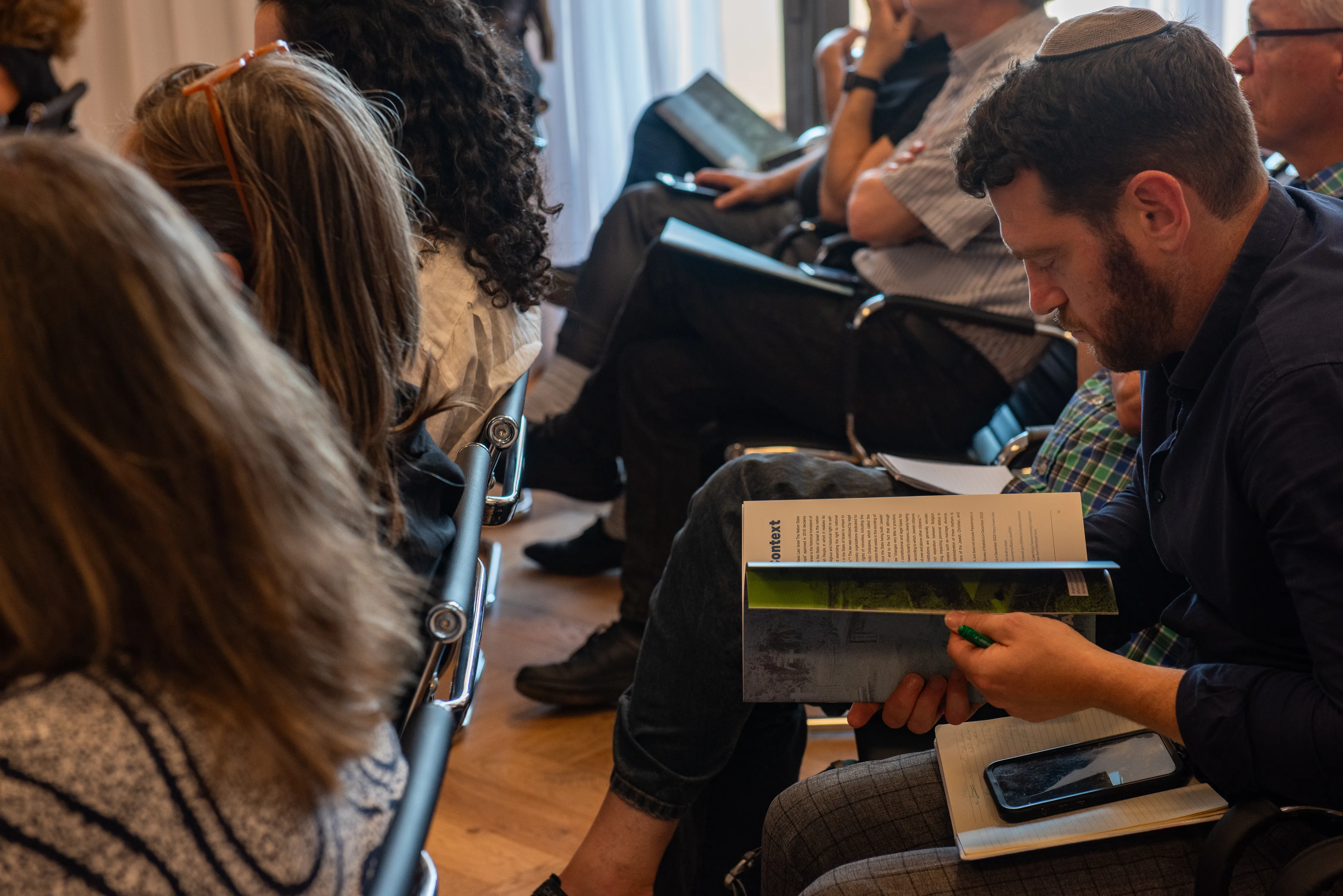 A reporter from an Israeli news outlet at a press conference hosted by the Rossing Center for Education and Dialogue. The Center presented its report called “Attacks on Christians in Israel and East Jerusalem” on June 4, 2024, at the Tantur Ecumenical Institute in Jerusalem.?w=200&h=150