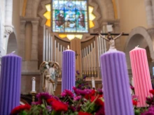 Advent wreath St. Catherine's Church in Bethlehem