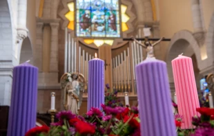 Advent wreath St. Catherine's Church in Bethlehem Credit: Marinella Bandini