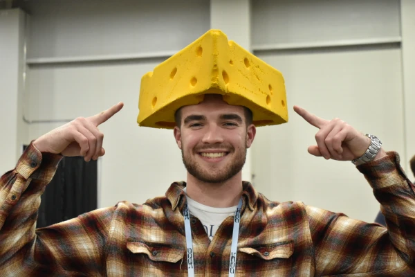 A Wisconsin native proudly represents his culture at SEEK25 in Salt Lake City, Jan. 3, 2025. Credit: Kate Quiñones/CNA