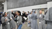 Religious sisters mingle at SEEK25 in Salt Lake City on Jan. 3, 2025.