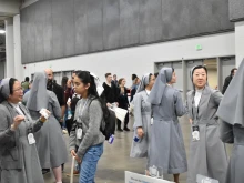 Religious sisters mingle at SEEK25 in Salt Lake City on Jan. 3, 2025.