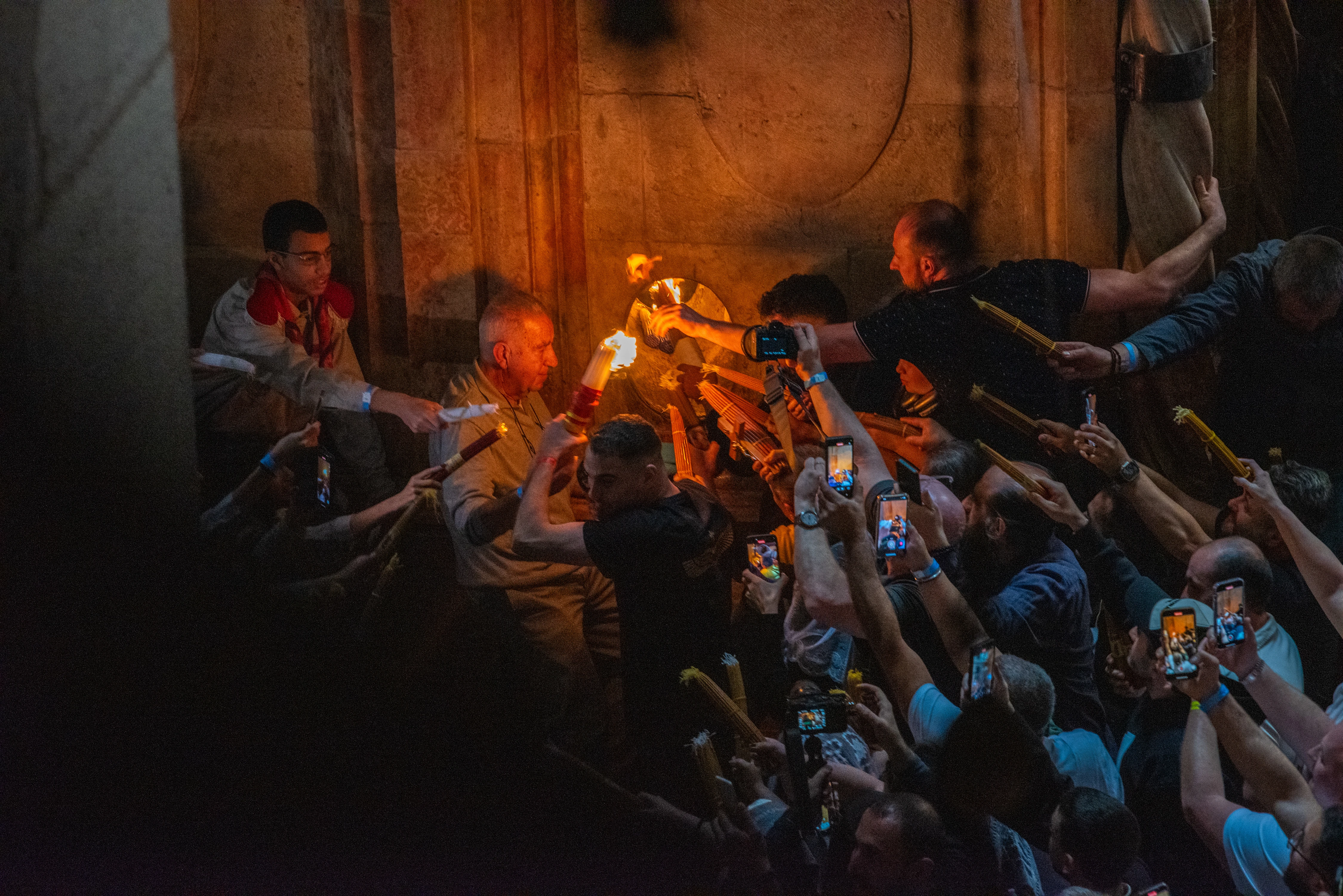 ‘Holy Fire’ ceremony at Jesus’ tomb marks beginning of Orthodox Easter celebrations