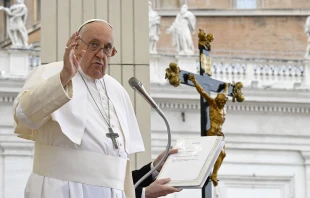 Pope Francis at his general audience in St. Peter's Square on Sept. 20, 2023. Credit: Vatican Media