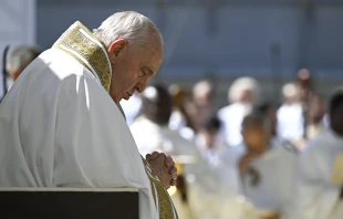 Pope Francis prayed for peace in his Angelus address following Mass in L'Aquila, Italy. Vatican Media