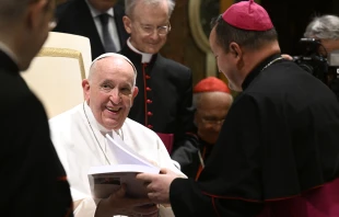 Pope Francis with bishops in the Vatican's Clementine Hall, Sept. 8, 2022 Vatican Media