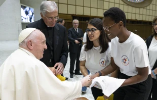 Pope Francis speaks to Catholics from northern and central Italy on Sept. 17, 2022. Vatican Media.