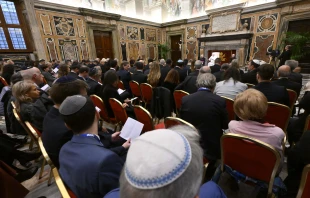 Pope Francis meeting with a delegation of the World Jewish Congress (WJC) at the Vatican, Nov. 21, 2022. Vatican Media