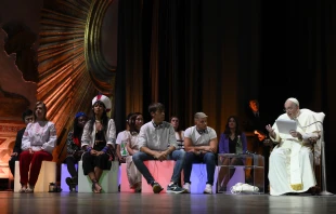 Pope Francis at the Economy of Francesco conference for young economists, researchers, and activists in Assisi, Italy, Sept. 24, 2022. Vatican Media.