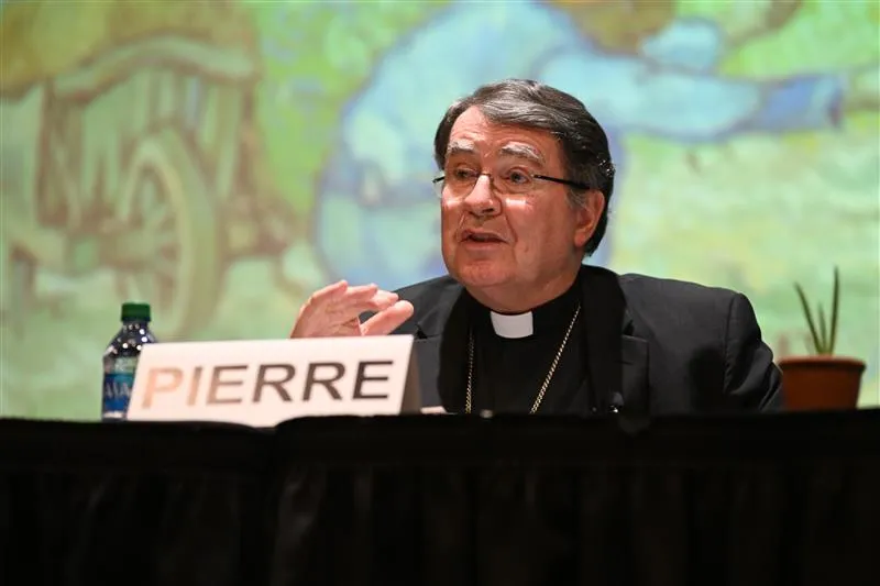 Cardinal Christophe Pierre speaks during an educational event at St. Petersburg Catholic High School in St. Petersburg, Florida, on Jan. 24, 2024. The event included a panel discussion on “The Risk of Education” by Father Luigi Giussani. The event was sponsored by the Tampa Bay Communion and Liberation community.?w=200&h=150