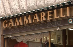 Close to the Pantheon in the heart of Rome, one of the city’s oldest and most popular ecclesiastical tailor shops — Ditta Annibale Gammarelli — is ready for the Dec. 7, 2024, consistory for the creation of new cardinals. Credit: Sergio Natoli/EWTN News