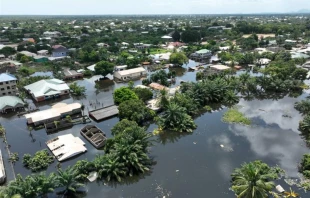 Catholic Relief Services (CRS) issued warnings on Nov. 14, 2023, of a potential humanitarian crisis in Ghana after a “devastating” flood in the southeastern part of the country.  Credit: IAWGE (Inter-Agency Working Group on Emergency)