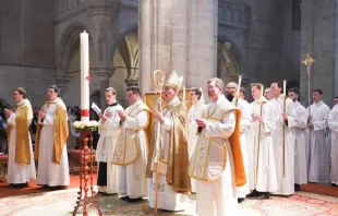 Easter Vigil at the Cistercian Abbey of Heiligenkreuz (Holy Cross) in Austria. Credit: Stift Heiligenkreuz