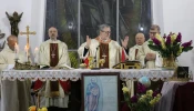 Cardinal Claudio Gugerotti presides over the Divine Liturgy at the Church of St. Paul’s Shrine in Tabbaleh, Damascus, on Jan. 25, 2025.