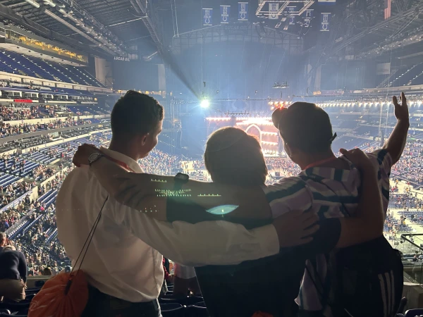 Team Saint Paul members and service members attended the National Eucharistic Congress together at Lucas Oil Stadium in Indianapolis in July 2024. Credit: Team Saint Paul