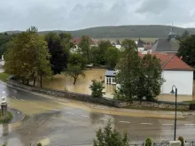 Floods severely affected Heiligenkreuz in the Vienna Woods in Austria on Sept. 15, 2024.