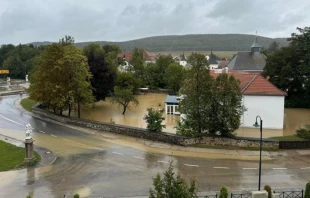 Floods severely affected Heiligenkreuz in the Vienna Woods in Austria on Sept. 15, 2024. Credit: Leopoldinum Seminary