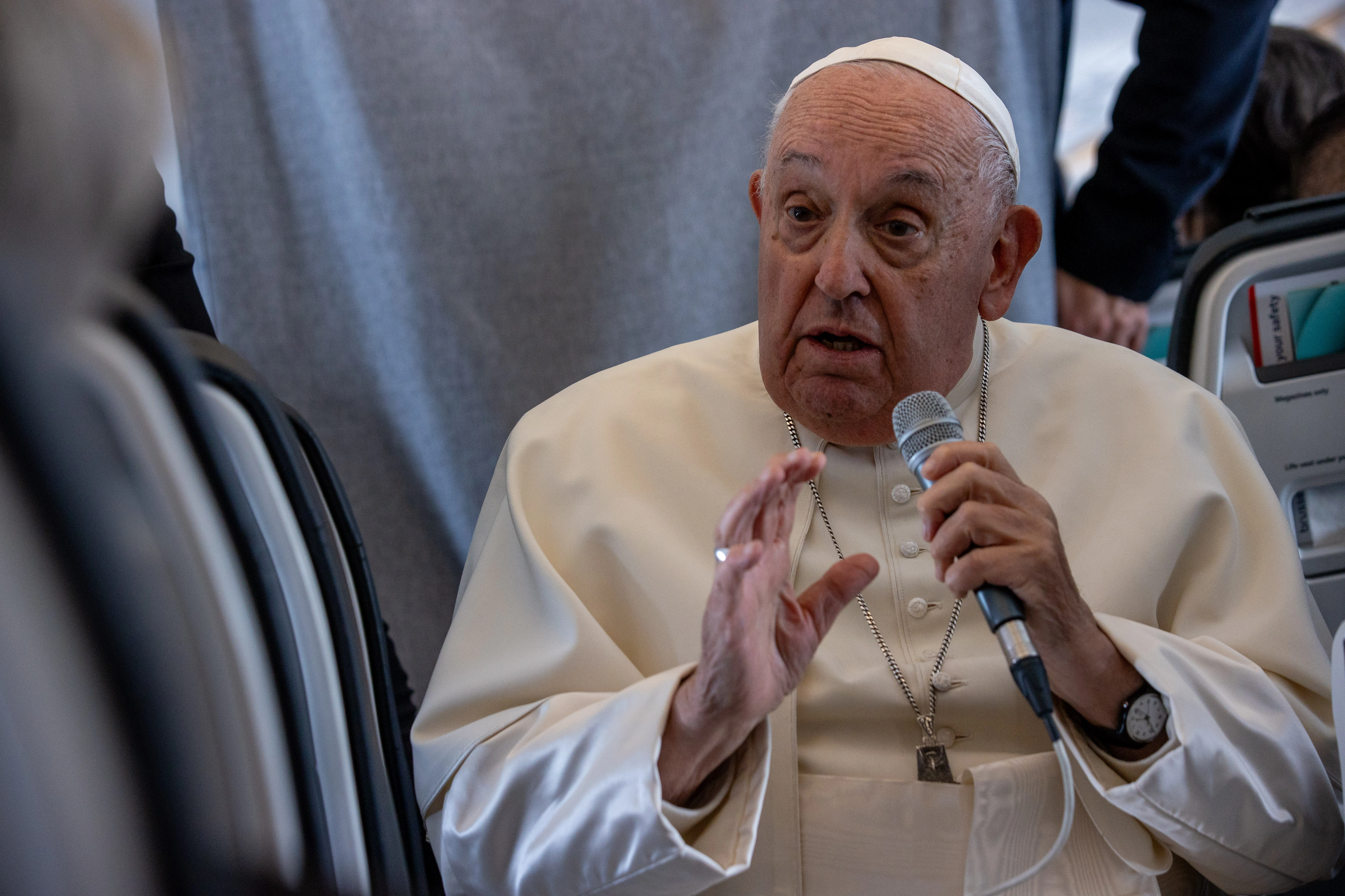 Pope Francis responds to critics of comments he made in Belgium about women