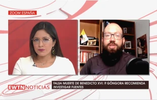 Father Juan Manuel Góngora of Almería, Spain, speaks with EWTN Spanish News July 12, 2022, about the need for better verification criteria for online news. Credit: EWTN Spanish News screenshot