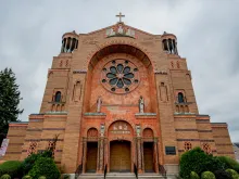 The exterior of St. Casimir Church in Buffalo, New York
