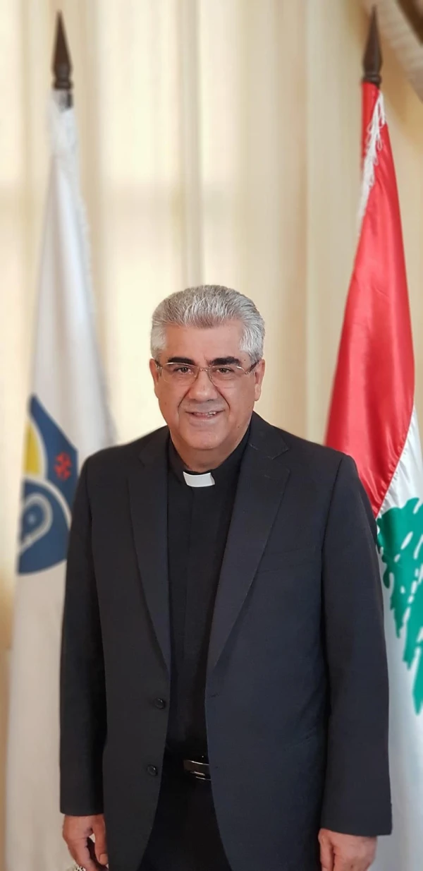 Father Mouin Saba, president of College des Apôtres (the Apostles School) in Jounieh, Lebanon, a coastal city in the Keserwan District about 10 miles north of Beirut. Credit: Father Mouin Saba